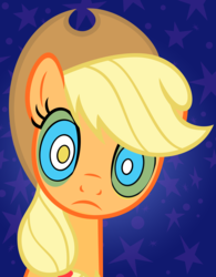 Size: 3000x3848 | Tagged: safe, artist:are-you-jealous, applejack, earth pony, pony, g4, the return of harmony, discorded, female, hat, high res, hypnosis, kaa eyes, looking at you, solo, vector