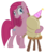 Size: 3000x3544 | Tagged: safe, artist:are-you-jealous, madame leflour, pinkie pie, pony, g4, party of one, female, high res, pinkamena diane pie, simple background, solo, stool, transparent background, vector