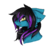 Size: 242x226 | Tagged: safe, artist:czywko, oc, oc only, oc:despy, earth pony, pony, angry, bags under eyes, blind eye, bust, gift art, icon, pixel art, portrait, simple background, solo, transparent background