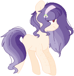 Size: 262x270 | Tagged: safe, artist:ohsushime, oc, oc only, oc:annabelle, earth pony, pony, female, mare, pixel art, simple background, solo, transparent background