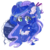 Size: 768x768 | Tagged: safe, artist:windymils, princess luna, alicorn, pony, g4, alternate design, alternate hairstyle, blushing, bust, female, mare, portrait, simple background, solo, transparent background