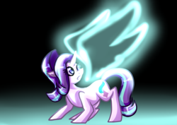 Size: 3776x2666 | Tagged: safe, artist:illusia-mk, starlight glimmer, pony, unicorn, g4, artificial wings, augmented, female, high res, magic, magic wings, solo, wings
