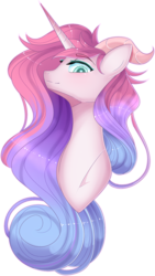 Size: 701x1243 | Tagged: safe, artist:clefficia, oc, oc only, oc:loli floss, dracony, hybrid, art trade, female, gradient mane, horn, mare, simple background, smiling, transparent background