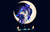 Size: 5472x3485 | Tagged: safe, artist:azurainalis, princess luna, alicorn, rabbit, anthro, unguligrade anthro, g4, animal, cosmic egg, crescent moon, divine, female, moon, sitting, sitting on the moon, sleeping, sleeping on moon, solo, tangible heavenly object, transparent moon