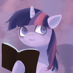 Size: 800x800 | Tagged: safe, artist:professor, twilight sparkle, pony, g4, book, female, mare, pixiv, solo