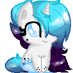 Size: 150x150 | Tagged: safe, artist:patty-chickens, oc, oc only, oc:sydney, pony, unicorn, animated, blinking, blushing, commission, gif, pagedoll, simple background, solo, transparent background