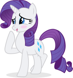 Size: 2000x2129 | Tagged: safe, artist:slb94, rarity, pony, g4, simple ways, blushing, crossed legs, cute, female, high res, simple background, smiling, solo, transparent background, vector