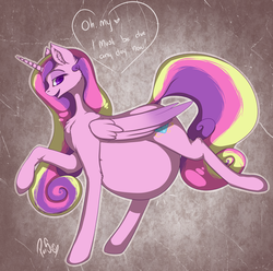 Size: 2705x2684 | Tagged: safe, alternate version, artist:poisindoodles, princess cadance, alicorn, pony, g4, belly, big belly, female, high res, mare, pregdance, pregnant, solo