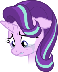 Size: 7175x8875 | Tagged: safe, artist:fruft, starlight glimmer, pony, unicorn, g4, the crystalling, absurd resolution, bust, crying, female, floppy ears, look of betrayal, mare, sad, sadlight glimmer, simple background, solo, transparent background, vector