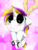 Size: 2180x2843 | Tagged: safe, artist:phuocthiencreation, oc, oc only, oc:sprinkles, human, pony, unicorn, blushing, chibi, crying, female, floppy ears, hand, headphones, high res, holding a pony, mare, puppy dog eyes