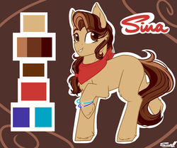 Size: 1282x1066 | Tagged: safe, artist:cloud-drawings, oc, oc only, oc:sina, earth pony, pony, female, mare, raised hoof, raised leg, reference sheet, solo