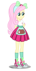 Size: 1800x3500 | Tagged: safe, artist:mixiepie, fluttershy, equestria girls, g4, my little pony equestria girls: summertime shorts, pet project, bow, clothes, converse, cute, female, legs, shoes, shyabetes, simple background, smiling, sneakers, solo, transparent background, vector