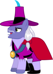 Size: 1001x1385 | Tagged: safe, artist:cloudy glow, gladmane, earth pony, pony, g4, season 6, viva las pegasus, clothes, clothes swap, cosplay, costume, disney, hat, john ratcliffe, male, open mouth, pocahontas, simple background, solo, stallion, transparent background, vector