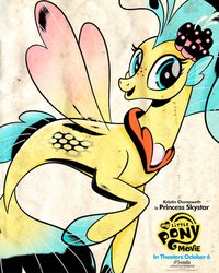 Size: 707x885 | Tagged: safe, princess skystar, seapony (g4), g4, my little pony: the movie, official, female, kristin chenoweth, movie poster, my little pony logo, poster, solo