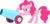 Size: 3585x1756 | Tagged: safe, artist:porygon2z, pinkie pie, earth pony, pony, g4, my little pony: friendship is magic, sweet and elite, female, looking down, mare, party cannon, raised eyebrow, simple background, tongue out, transparent background, vector