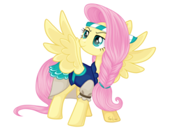 Size: 1805x1373 | Tagged: safe, artist:tina-de-love, fluttershy, pegasus, pony, g4, my little pony: the movie, clothes, female, mare, movie accurate, pirate, pirate fluttershy, puffy sleeves, simple background, solo, spread wings, transparent background, vector, wings