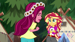 Size: 1280x720 | Tagged: safe, gloriosa daisy, sunset shimmer, equestria girls, g4, my little pony equestria girls: legend of everfree