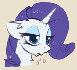 Size: 595x541 | Tagged: safe, artist:marsminer, rarity, pony, g4, bust, solo