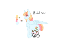 Size: 1500x1000 | Tagged: safe, artist:fancycookiejar, oc, oc only, oc:pastel rose, pony, magical lesbian spawn, offspring, parent:rainbow dash, parent:spitfire, parents:spitdash, solo