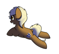 Size: 887x820 | Tagged: safe, artist:neuro, oc, oc only, oc:frosty hooves, lying down, solo