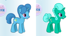Size: 556x278 | Tagged: safe, gameloft, glitter drops, spring rain, pony, unicorn, g4, my little pony: the movie, the stormy road to canterlot, duo, female, mare, siblings, sisters, tempest shadow's friends