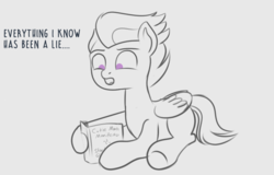Size: 1366x876 | Tagged: safe, artist:cosmonaut, rumble, fame and misfortune, g4, marks and recreation, book, colt, implied starlight glimmer, lineart, male, manifesto, reading, solo