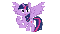 Size: 1280x720 | Tagged: safe, artist:spyrolinkgame, artist:wolyro pegasus, twilight sparkle, alicorn, pony, g4, animated, clapping, clapping ponies, cute, female, flapping, gif, irony, role reversal, simple background, solo, starlight says bravo, subverted meme, the tables have turned, transparent background, twiabetes, twilight says bravo, twilight sparkle (alicorn)