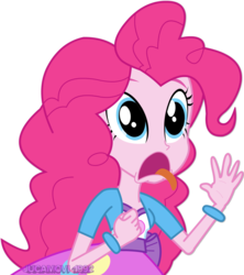 Size: 1600x1804 | Tagged: safe, artist:jucamovi1992, pinkie pie, equestria girls, g4, female, funny face, open mouth, simple background, solo, tongue out, transparent background, vector