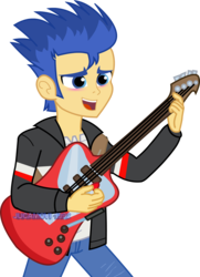 Size: 1600x2212 | Tagged: safe, artist:jucamovi1992, flash sentry, equestria girls, g4, cute, cute face, guitar, male, simple background, solo, transparent background, vector