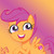 Size: 1500x1500 | Tagged: safe, artist:kelseyleah, scootaloo, pegasus, pony, g4, female, filly, gradient background, happy, looking at you, solo