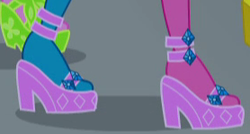 Size: 278x149 | Tagged: safe, screencap, rarity, equestria girls, g4, my little pony equestria girls: rainbow rocks, clothes, cropped, feet, high heels, legs, pictures of legs, platform shoes, shoes