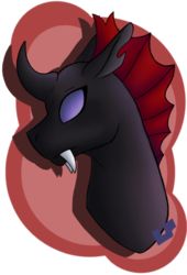 Size: 677x995 | Tagged: safe, artist:99liberty, artist:loneytoast, pharynx, changeling, g4, to change a changeling, bust, portrait, solo