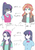 Size: 700x1000 | Tagged: safe, artist:misochikin, sci-twi, starlight glimmer, sunset shimmer, twilight sparkle, alicorn, equestria girls, g4, counterparts, female, glasses, japanese, lesbian, love square, ship:sci-twishimmer, ship:shimmerglimmer, ship:sunsetsparkle, ship:twistarlight, shipping, translation request, twilight sparkle (alicorn), twilight's counterparts