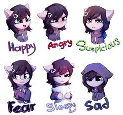 Size: 1069x1000 | Tagged: safe, artist:inowiseei, oc, oc only, oc:rainfall bloom, pony, angry, blushing, bust, clothes, commission, crying, cute, expressions, female, frown, hoodie, looking at you, mare, portrait, smiling