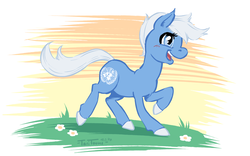 Size: 900x562 | Tagged: safe, artist:taritoons, oc, oc:uno, pony, nation ponies, ponified, running, united nations