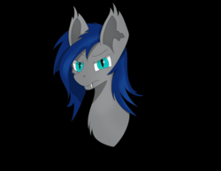 Size: 3300x2550 | Tagged: safe, artist:lunar froxy, oc, oc only, oc:lunar frost, bat pony, black background, bust, high res, male, scarred, simple background, solo, stallion, wounded warriors