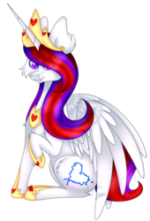 Size: 1950x2860 | Tagged: safe, artist:honeybbear, oc, oc only, oc:shayde, alicorn, pony, female, mare, simple background, sitting, solo, transparent background