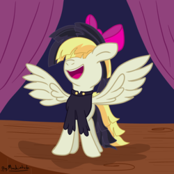 Size: 3000x3000 | Tagged: safe, artist:bigmackintosh, songbird serenade, pegasus, pony, g4, my little pony: the movie, female, high res, mare, open mouth, request, solo, stage