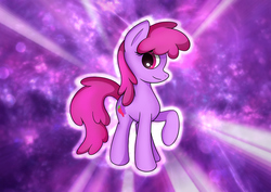 Size: 3508x2480 | Tagged: safe, artist:conniethecasanova, artist:flamevulture17, berry punch, berryshine, earth pony, pony, g4, female, high res, mare, raised hoof, solo