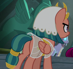 Size: 548x518 | Tagged: safe, screencap, somnambula, pegasus, pony, daring done?, g4, my little pony: friendship is magic, butt, cropped, female, mare, plot, somnambul-ass