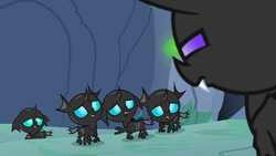 Size: 1280x720 | Tagged: safe, screencap, pharynx, thorax, changeling, nymph, g4, to change a changeling, younger
