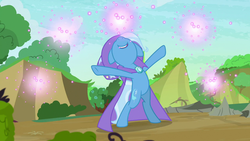 Size: 1280x720 | Tagged: safe, screencap, trixie, g4, to change a changeling, female, nose in the air, solo