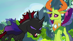 Size: 1280x720 | Tagged: safe, screencap, pharynx, thorax, changedling, changeling, g4, to change a changeling, king thorax