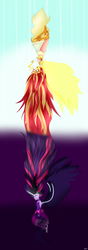 Size: 3000x8490 | Tagged: safe, artist:cosmiickatie, sunset shimmer, twilight sparkle, equestria girls, g4, my little pony equestria girls: friendship games, absurd resolution, daydream shimmer, midnight sparkle