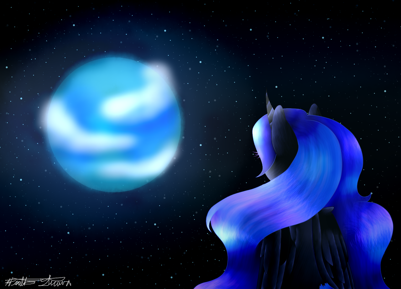 artist:purediamond360, princess luna, alicorn, pony, earth, female, mare in...