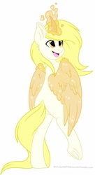 Size: 695x1280 | Tagged: safe, artist:melodytheartpony, oc, oc only, pony, unicorn, artificial wings, augmented, frog (hoof), light pony, magic, magic wings, male, nudity, solo, underhoof, wings