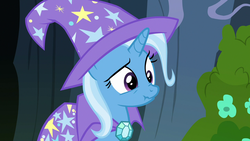 Size: 1280x720 | Tagged: safe, screencap, trixie, pony, g4, to change a changeling, female, mare, scrunchy face, solo