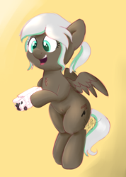 Size: 1945x2733 | Tagged: safe, artist:pucksterv, oc, oc only, oc:lynn, pegasus, pony, bipedal, cute, female, mare, open mouth, solo, truck