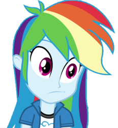 Size: 660x710 | Tagged: safe, artist:fella, edit, edited screencap, screencap, rainbow dash, human, equestria girls, g4, my little pony equestria girls: rainbow rocks, background removed, cute, dashabetes, faic, female, looking at you, not a vector, poker face, simple background, solo, transparent background