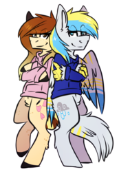Size: 1304x1882 | Tagged: safe, artist:oddends, oc, oc only, oc:cirrus sky, oc:katie, hippogriff